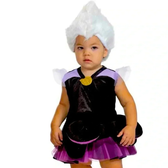 EUC Disney Baby Little Mermaid’s Ursula Halloween Costume Size 12-18 mths - Picture 1 of 5